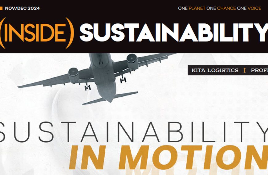 We are inside of Sustainability Magazine​